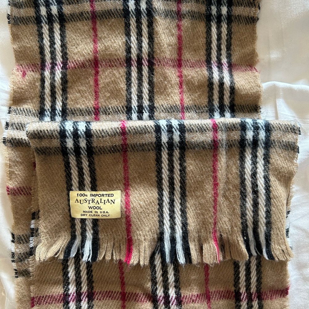 Plaid Wool Scarf